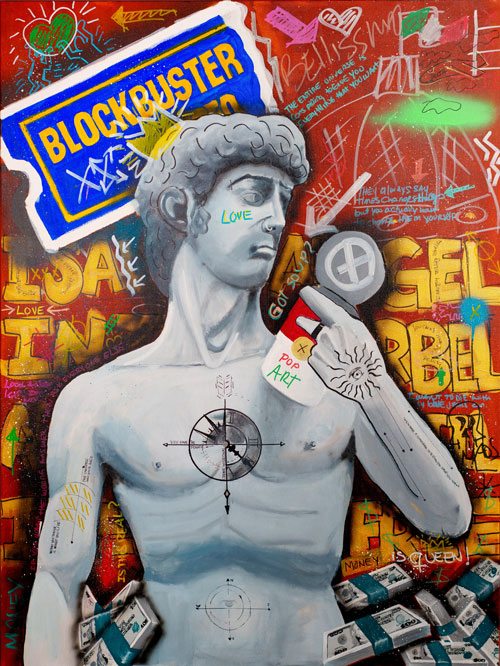 D-Money — original acrylic painting by Mads Suquet, MADHAUS Studios