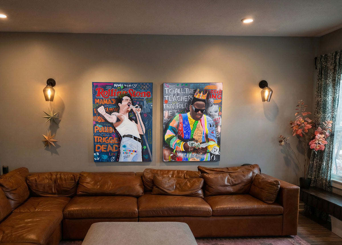 Original acrylic painting displayed in a room setting, MADHAUS Studios