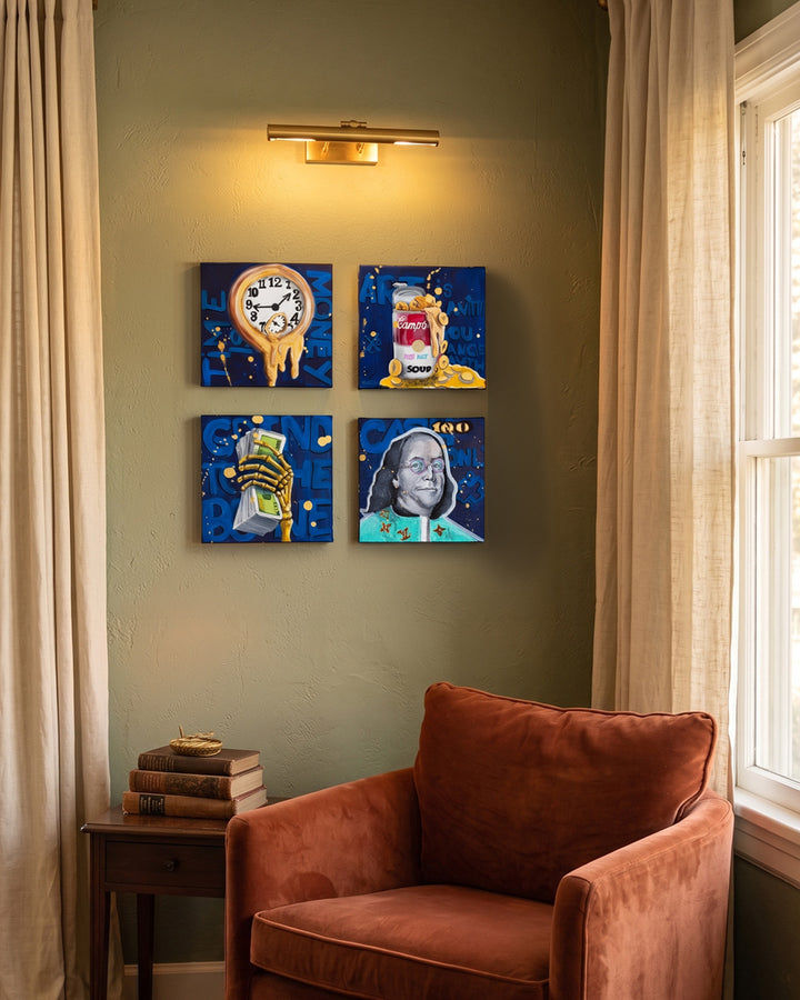 Original acrylic painting displayed in a room setting, MADHAUS Studios