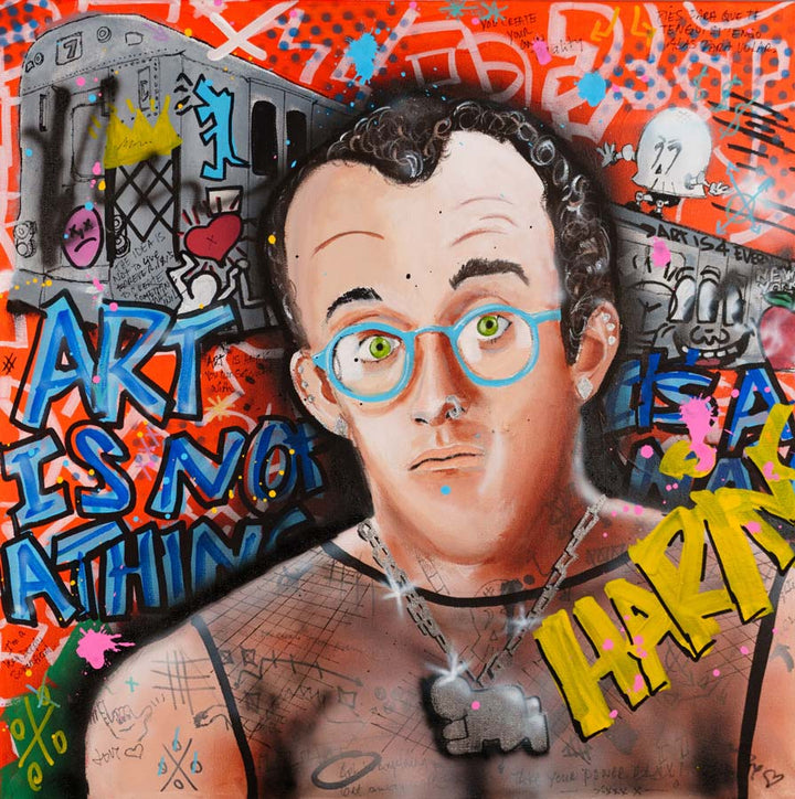 NYC Haring — original acrylic painting by Mads Suquet, MADHAUS Studios