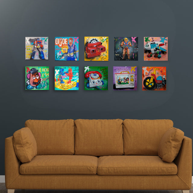 Original acrylic painting displayed in a room setting, MADHAUS Studios