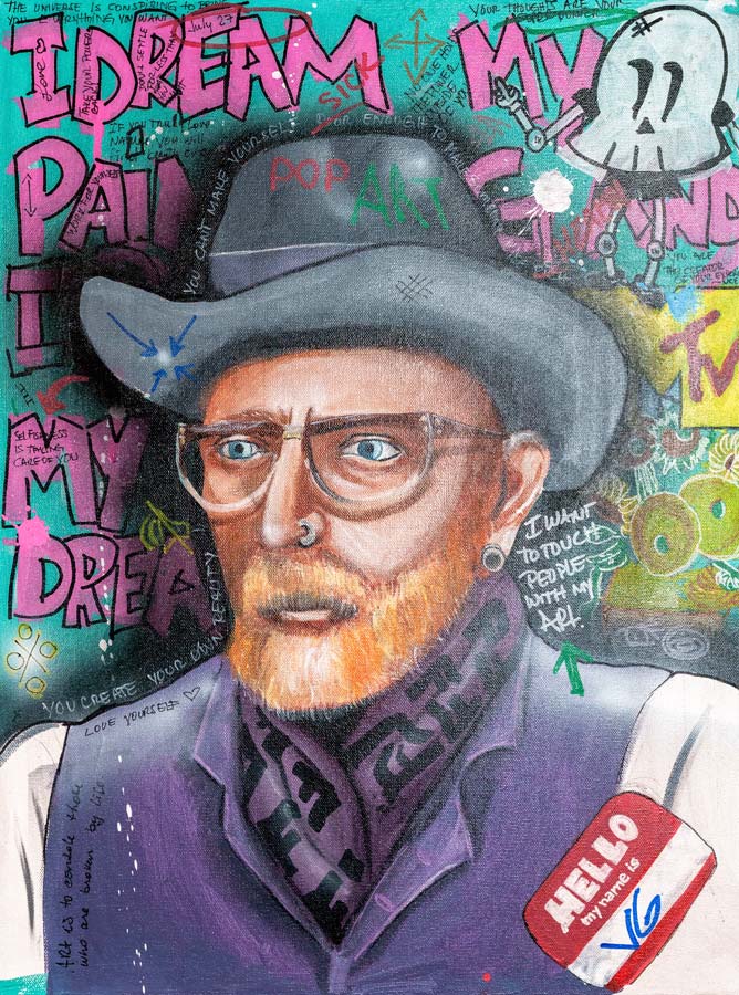 My Name Is V.G. — original acrylic painting by Mads Suquet, MADHAUS Studios