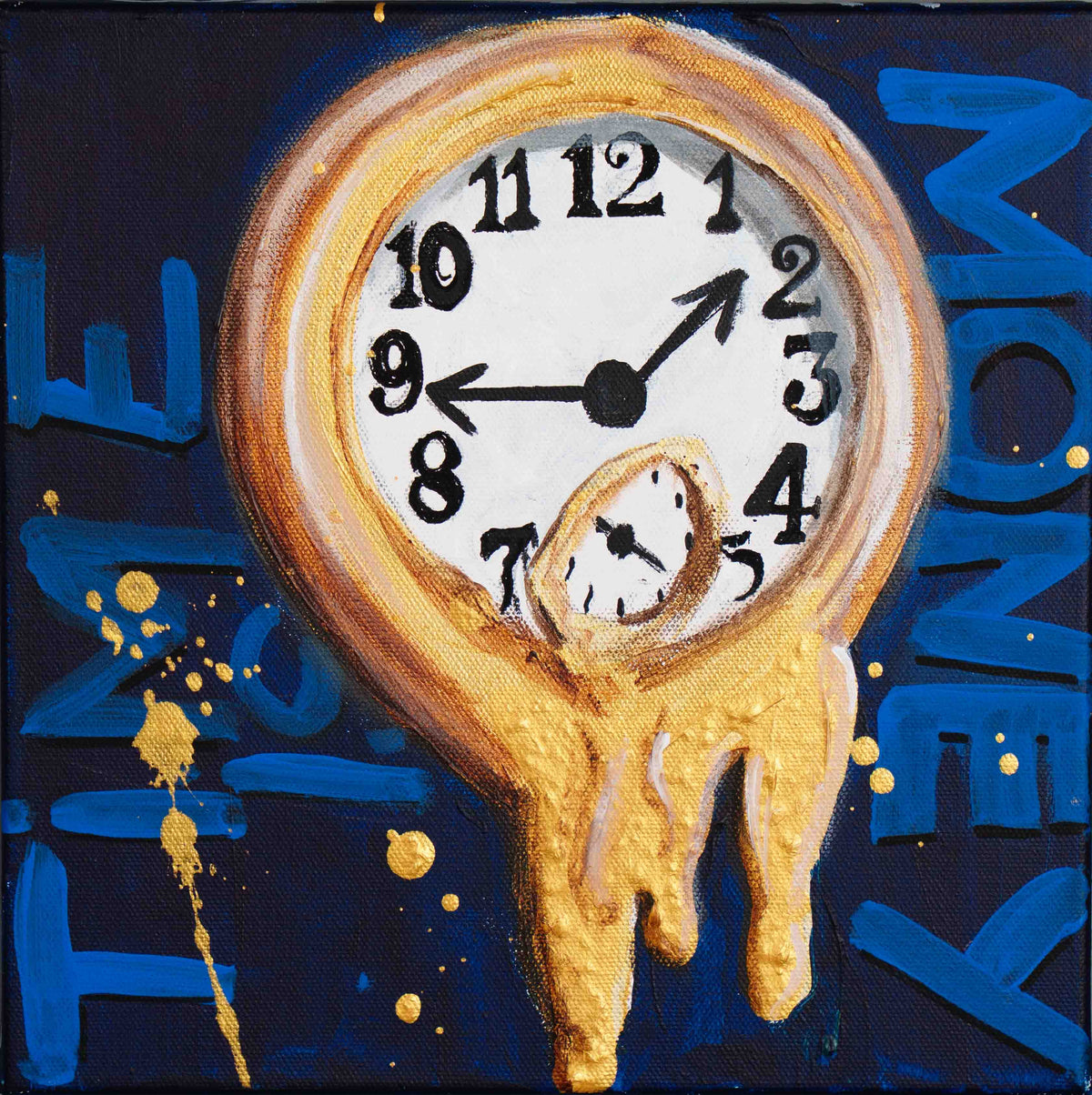 Time Is Money — original acrylic painting by Mads Suquet, MADHAUS Studios