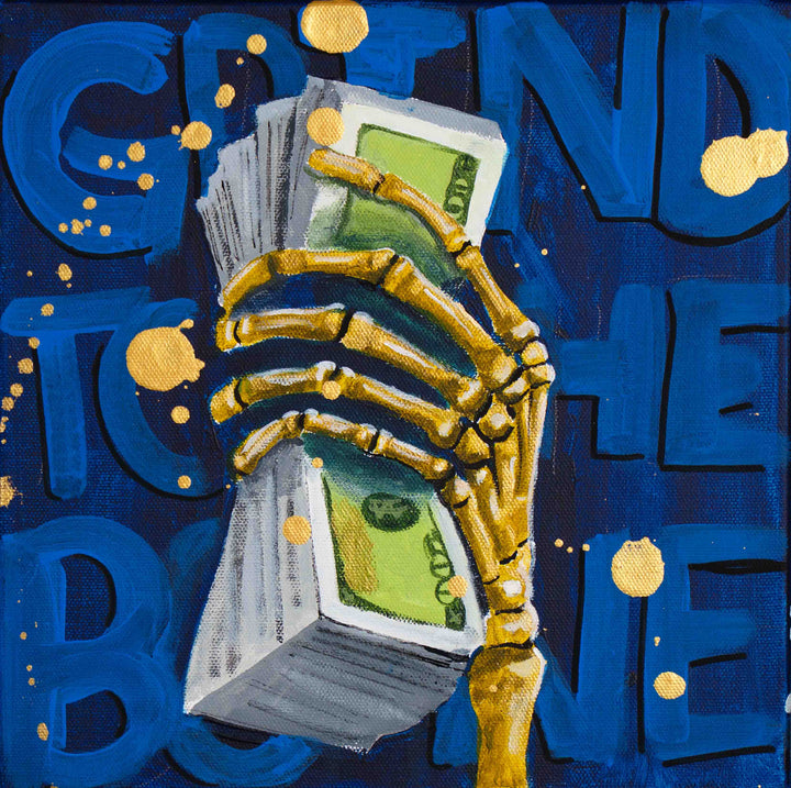 Grind to the Bone — original acrylic painting by Mads Suquet, MADHAUS Studios