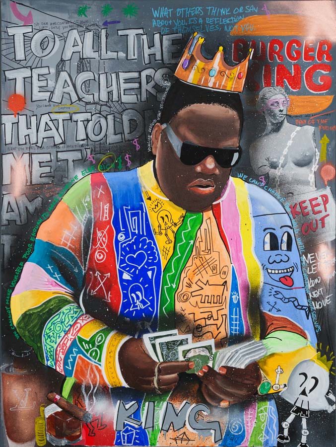 Biggie — original acrylic painting by Mads Suquet, MADHAUS Studios