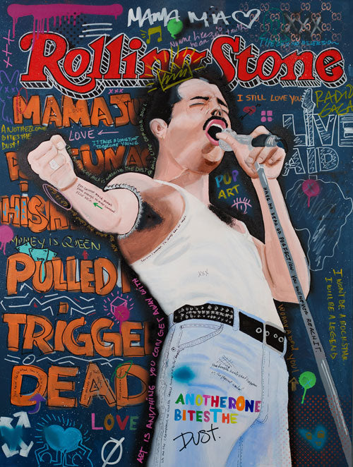 Freddie Mercury — original acrylic painting by Mads Suquet, MADHAUS Studios