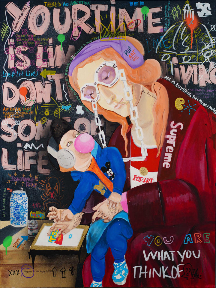 Madonna Dil iPad — original acrylic painting by Mads Suquet, MADHAUS Studios